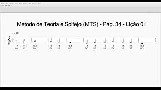 Playback para Lição 01, Página 34 do Método de Teoria e Solfejo - 2ª Edição (MTS)