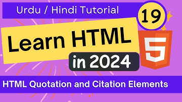 HTML quotations and citation elements in Urdu / Hindi