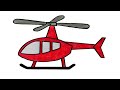 How to draw a helicopter very easy  helicopter drawing step by step 