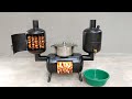 Creative 3 in 1 wood stove, very convenient and effective