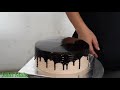 Kue ultah siram coklat  simple dan cara menghiasnya | chocolate cake decorating