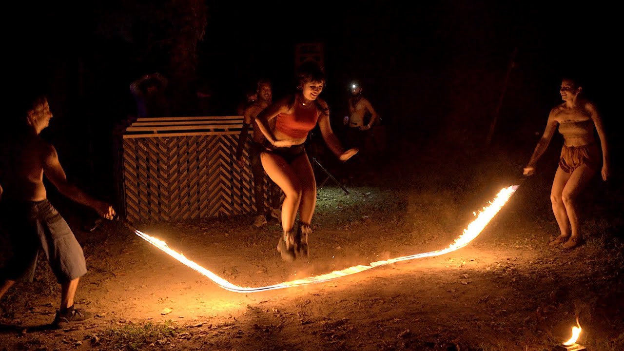 Mario Fire Jump Rope Skipping the Fire Jump Rope - YouTube