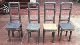 How To Make Chairs From PVC And Sand Cement / Make Simple Chairs At Home