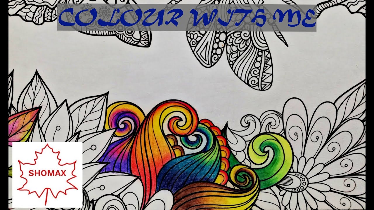 CRAYOLA PENCILS COLORING ON ENCHANTING MOTIFS COLORING BOOK? - YouTube