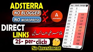 Adsterra earning trick || Adsterra payment proof || Adsterra direct link earning