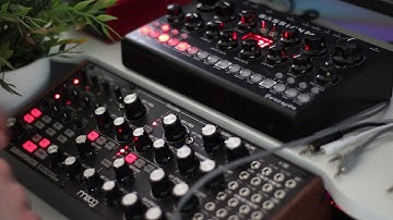 My first Subharmonicon jam - with Bassline DB-01 as DFAM substitute