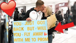 PROMPOSAL To My GIRLFRIEND After 3 MONTHS APART! (Surprise)