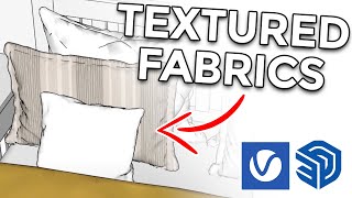 Create Textured Fabrics for Pillows in Vray 5 for Sketchup | SketchUV Tutorial