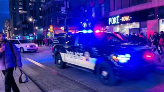 SPVM Police Vehicles Pursue May Day Workers Rights Protesters Friday May 1st 2026 U