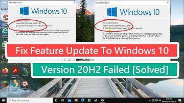 Fix Feature Update To Windows 10 Version 20H2 Failed