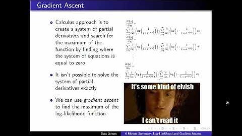 6 Minute Summary - Log-Likelihood and Gradient Ascent