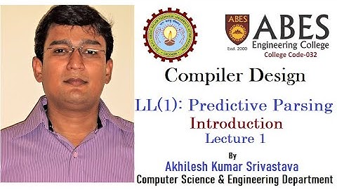 LL(1) Parsing/ Predictive Parsing: Introduction: Lecture 1