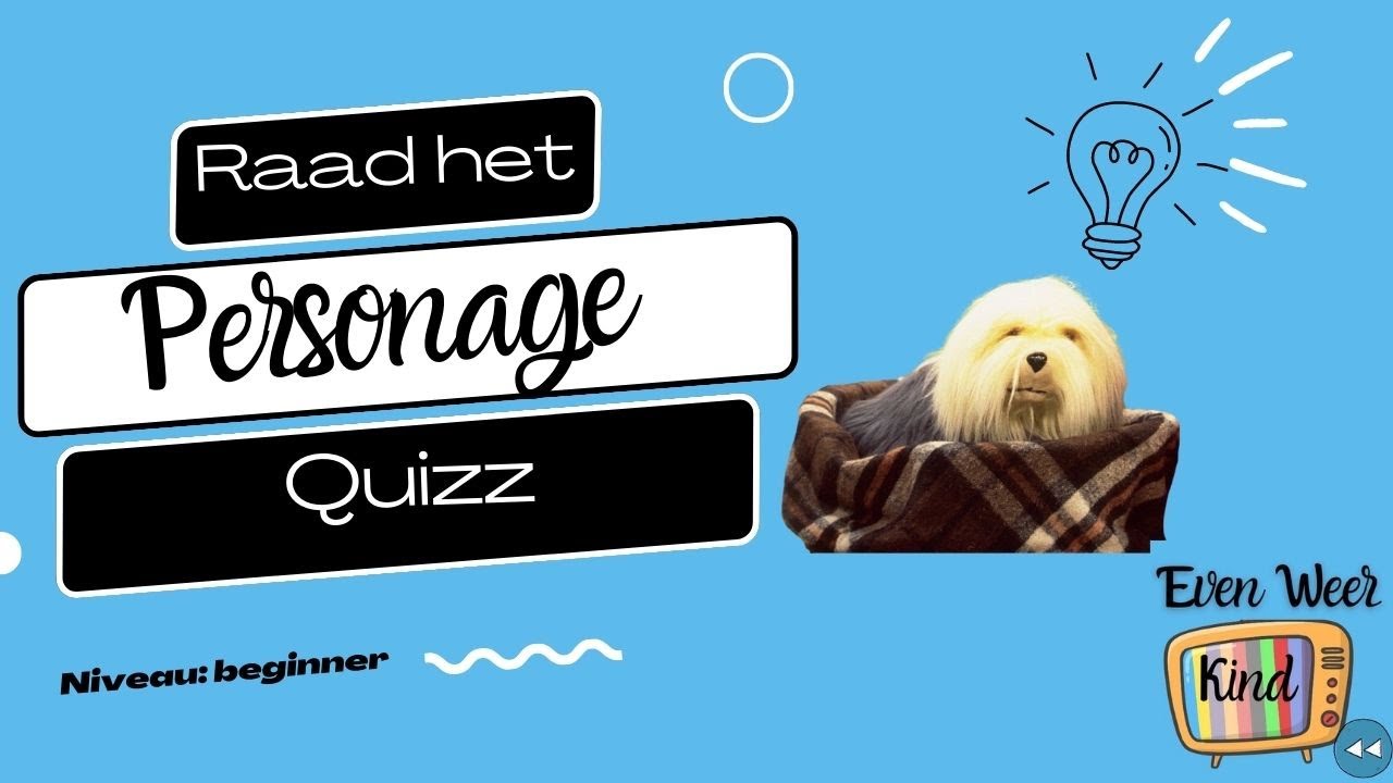 Raad het personage Quiz (jeugdsentiment)- Beginner