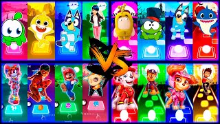 Tiles Hop EDM Rush - Om Nom vs Baby Shark vs Bluey vs Pomni x Jax vs Paw Patrol