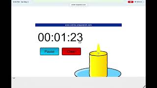 Online stopwatch candle timer