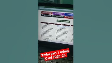 TMBU BA part 1 Admit Card 2022 download kaise kare || TMBU part 1 Admit Card 2020-20 download
