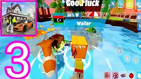 School Party Craft Game l Part 3- Gameplay Walkthrough-Swimming in Water -(Android, IOS)