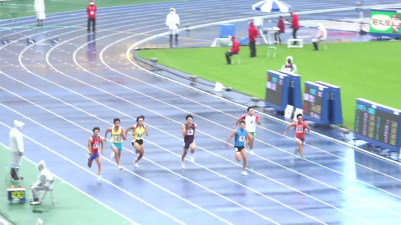 4k]成年男子 100m 予選全組 栃木国体2022 2022年10月7日(金) 予選1組 2