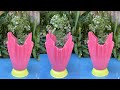Flower pot decoration ideas from cement and cloth - How to make your own creativity ideas at home