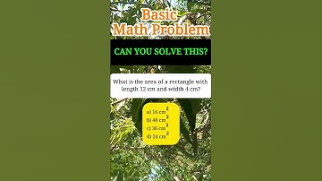 What is the area of a rectangle with length 12 cm and width 4 cm? #maths