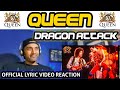 Queen - Dragon Attack (Official Lyric Video) - First Time Reaction