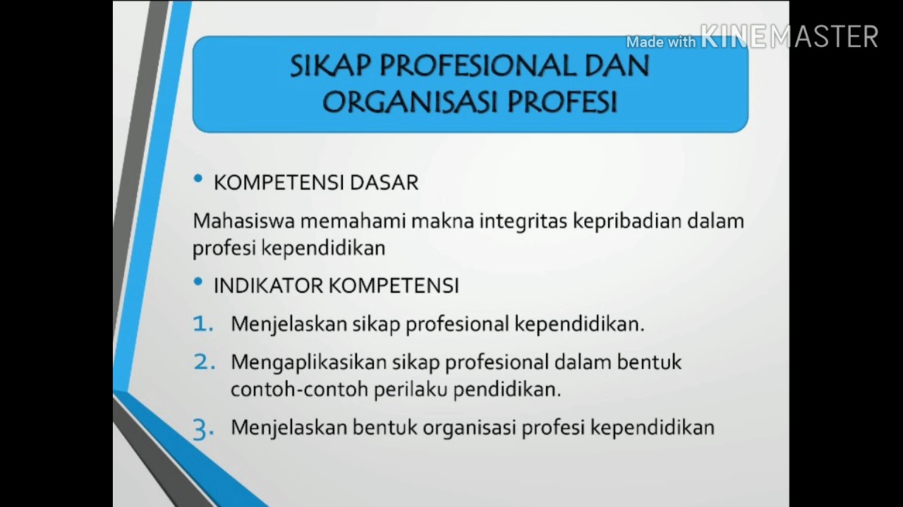 Sikap profesional dan organisasi profesi - YouTube