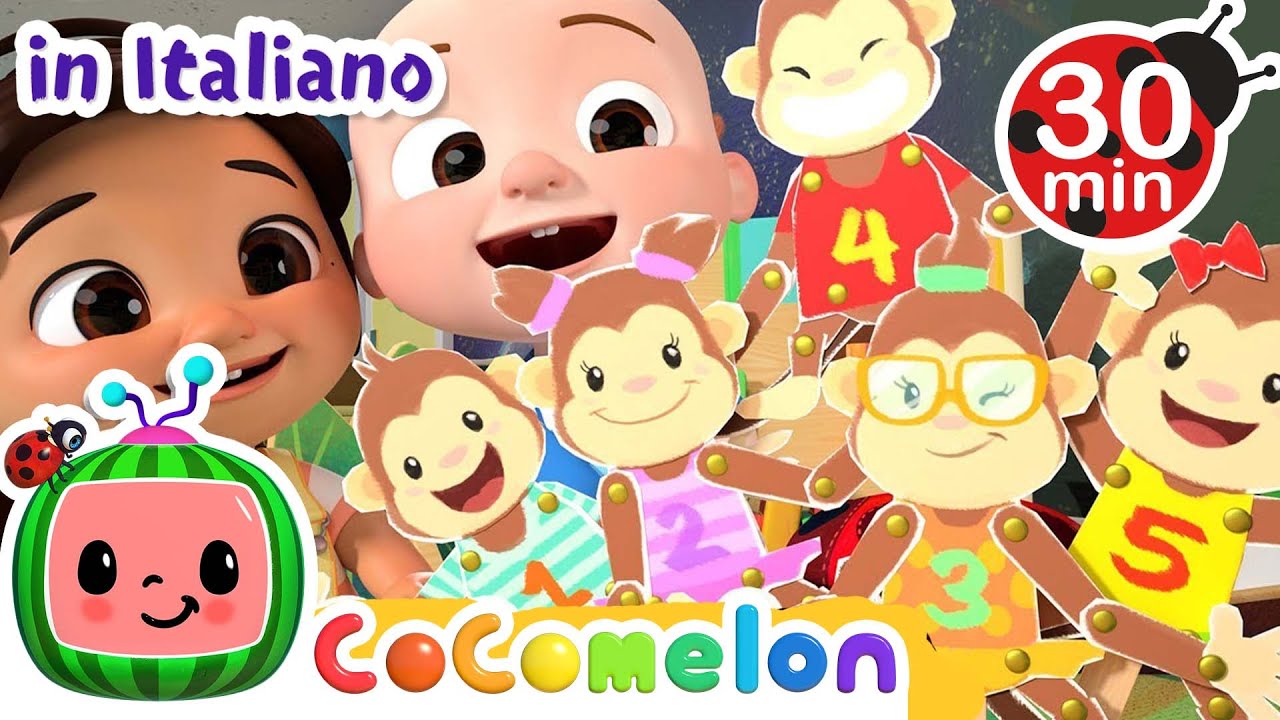 Le scimmiette sul letto | CoComelon Italiano - Canzoni per Bambini