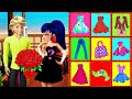 Wrong Dress Ladybug &amp; Cat Noir Marinette &amp; Adrien Couple in Love Dress Up Clothes Up Wrong Puzzles