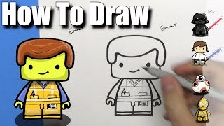 lego draw easy emmet kawaii chibi step