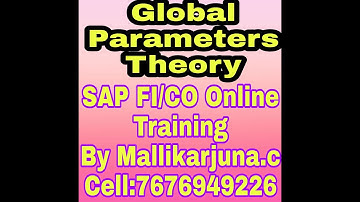 Global Parameters Theory @ SAP FI