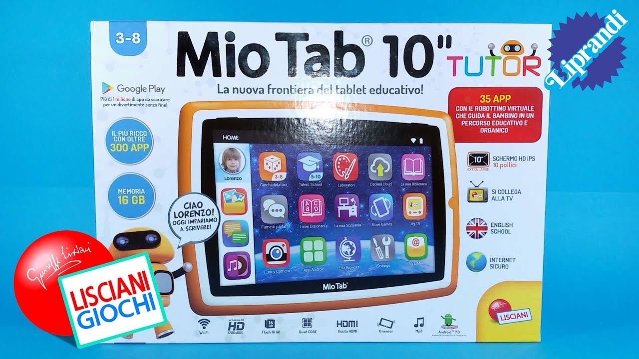 LISCIANI GIOCHI - Tablet per bambini MIOTAB 10 TUT-Blu