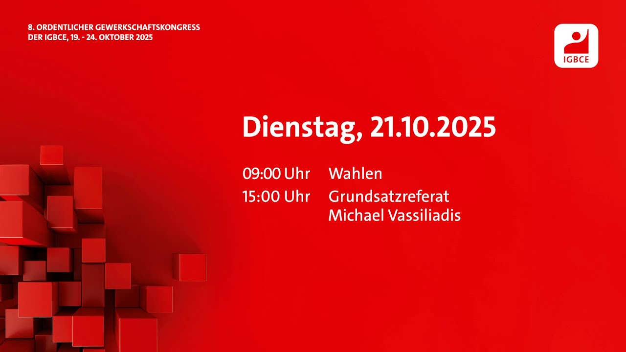 Wahlen & Grundsatzreferat auf dem IGBCE-Kongress 2025 