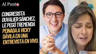 ¡La dejó CALLADA! Tremenda peinada de Duvalier Sánchez a Vicky Dávila en vivo