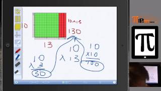 PiPad Mathematics: iPad Number Pieces app used to teach Multiplying Whole Numbers screenshot 2