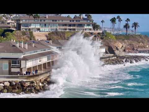 Laguna Beach has a Problem! Million Dollar Homes struck by Waves after Beaches were Erased