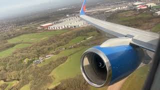G-LSAC,B757-200,Jet2.Push back,Engine start,Take off from Manchester to Tenerife. RB211 spools up!