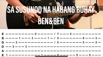 Sa Susunod Na Habang Buhay - Ben&Ben | Fingerstyle Guitar | TABS ON SCREEN