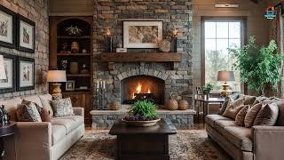 Living Room Stone Wall Design | Breathtaking Feature Walls & Textured Interior Ideas