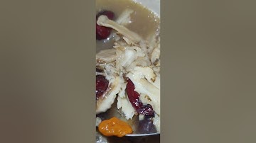 Dong Guai Chicken Soup with dried red dates, Longans and Goji Berries
