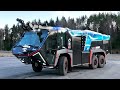Scania hybrid engine in airport fire truck