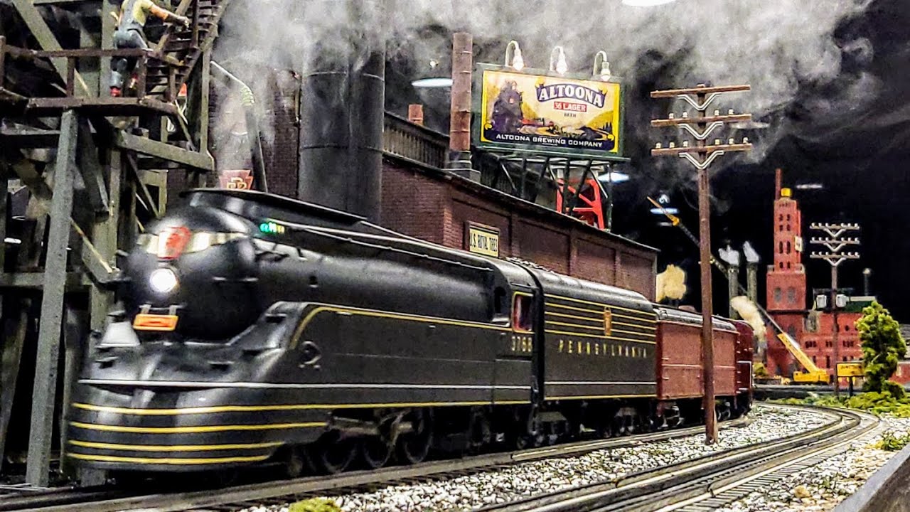 MTH PRR K4s #3768 pulling the Broadway Limited Passenger Train at