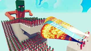 100x MINECRAFT ZOMBIE VILLAGER + 2x GIANT vs 3x EVERY GOD - Totally Accurate Battle Simulator TABS