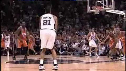 Amazing OT San Antonio Spurs Vs Phoenix Suns - Tim Duncan Shoots for 3-Point !!! 104 - 104