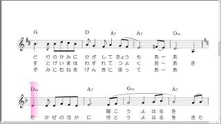 『寒い朝（吉永小百合・和田弘とマヒナスターズ）』コード＆メロディー譜