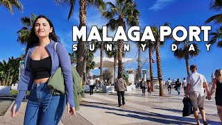 Malaga City Port Spain Sunny Day February 2024 Update Costa del Sol | Andalucía [4K]