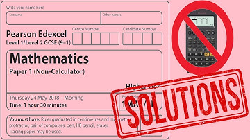 Edexcel GCSE Maths (1MA1) Higher : May 2018 Paper 1