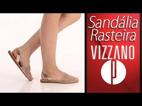 sandalia rasteira vizzano 2018