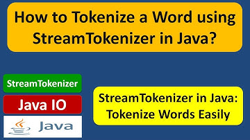 How to tokenize a word using StreamTokenizer in Java? | Java IO | Java Tutorial
