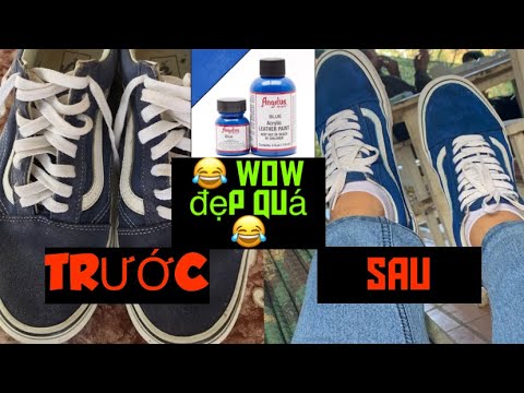 địa chỉ nhuộm giày Update Nhuộm lại giày bạc màu bằng màu sơn Angelus giá rẻ 90k trên Shopee