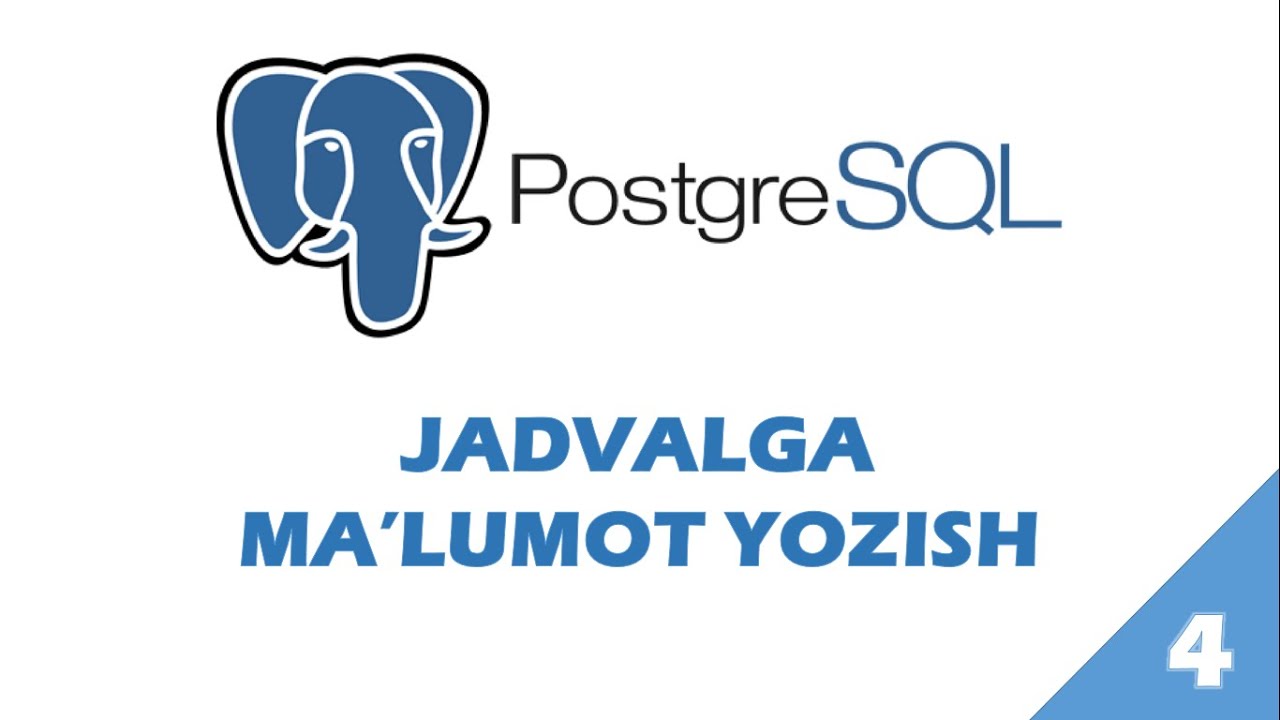INSERT INTO — jadvalga ma'lumot yozish